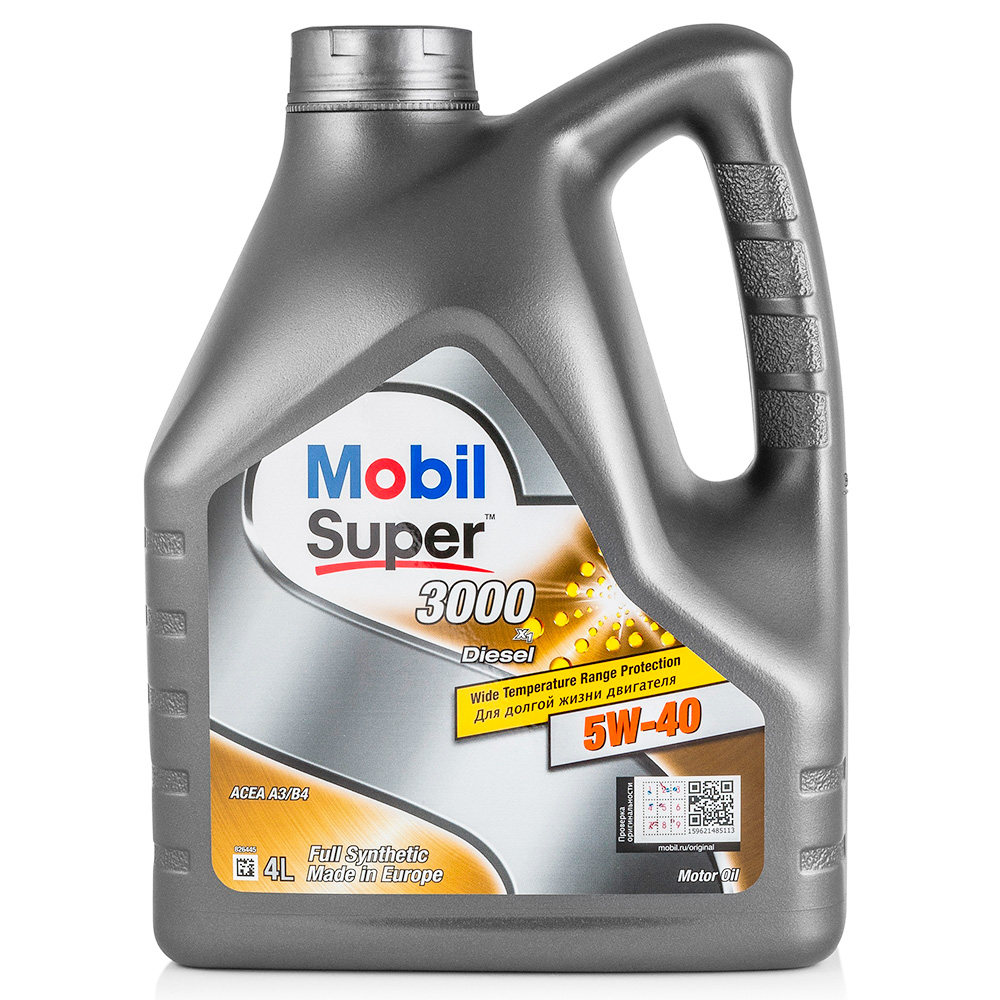 Масло моторное Mobil Super 3000 X1 Diesel 5W40 синтетическое 4 л