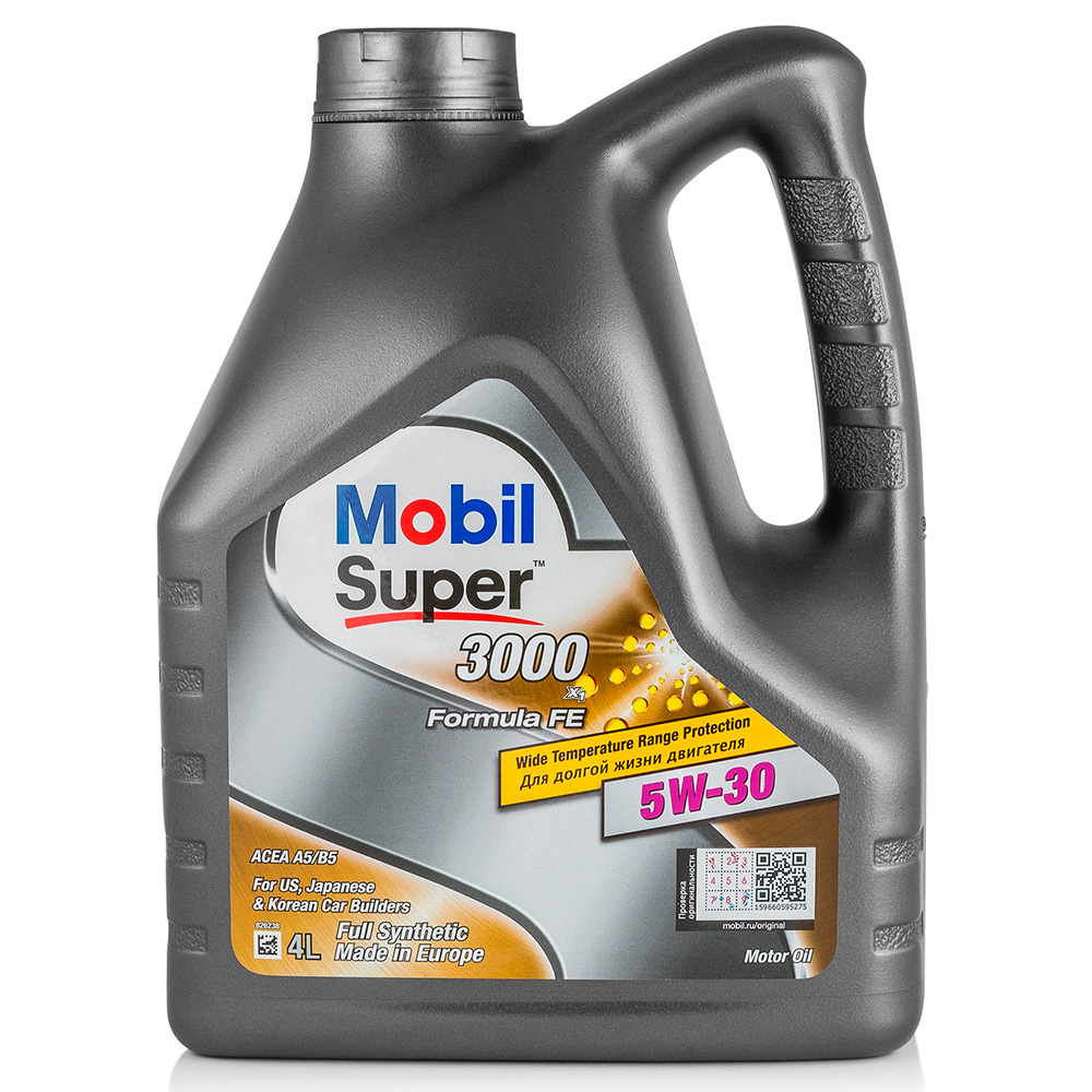 Масло моторное Mobil Super 3000 X1 Formula FE 5W30 синтетическое 4 л