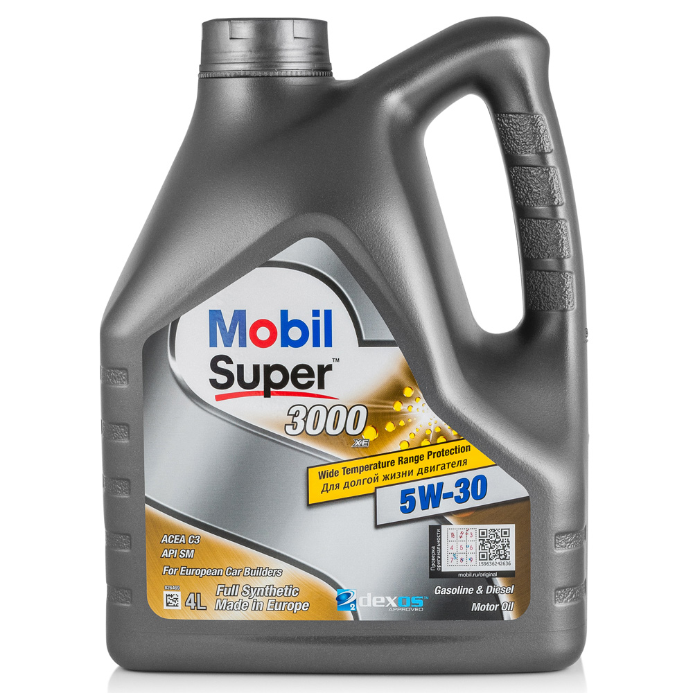 Масло моторное Mobil Super 3000 XE 5W30 синтетическое 4 л